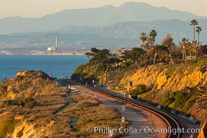 Del Mar Railroad Tracks and Coastline