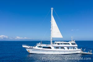 Dive Boat Naia, at anchor in the Vatu I Ra passage, Bligh Waters, Fiji, Vatu I Ra Passage