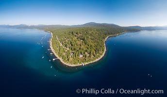 Dollar Point Lake Tahoe, aerial panoramic photo