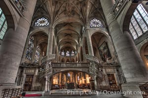 Eglise Saint-Etienne-du-Mont. Saint-Etienne-du-Mont is a church in Paris, France, located on the Montagne Sainte-Genevieve in the Ve arrondissement, near the Pantheon. It contains the shrine of St. Genevieve, the patron saint of Paris