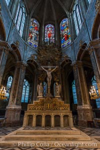 Eglise Saint-Merri. The Church of Saint-Merri is a small church in Paris, located on the busy street Rue Saint Martin, on the Right Bank