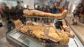 Egyptian mummies, British Museum, London, United Kingdom