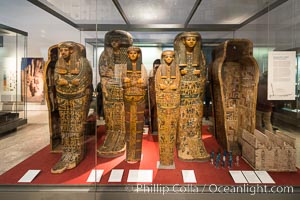 Image 28307, Egyptian mummies. British Museum, London, United Kingdom, Phillip Colla, all rights reserved worldwide.   Keywords: british museum:egypt:historical artifact:london:mummies:museum.