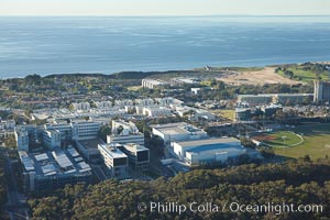 Eleanor Roosevelt College, at University of California San Diego, with the Pacific Ocean in the distance, La Jolla