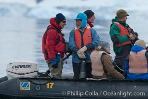 Enjoying a zodiac ride in Neko Harbor, Antarctica