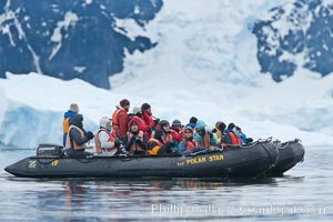 Enjoying a zodiac ride in Neko Harbor, Antarctica