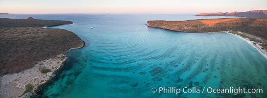 Ensenada de la Dispensa, Isla Espiritu Santo, aerial photo