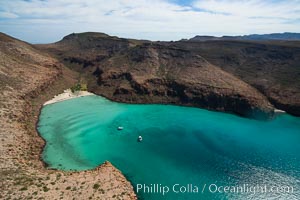 Ensenada Grande Aerial Photo, Isla Partida, Sea of Cortez