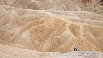 Eroded hillsides near Zabriskie Point and Gower Wash.