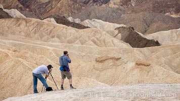 Eroded hillsides near Zabriskie Point and Gower Wash. Death Valley National Park, California, USA, natural history stock photograph, photo id 25295