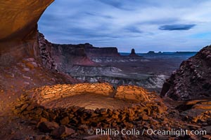 False Kiva at Sunset, Canyonlands National Park, Utah