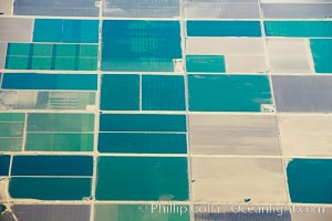 Farms viewed from above, near Brawley