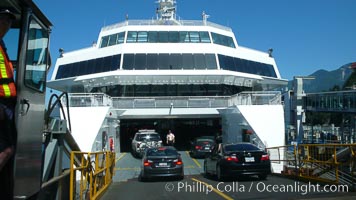 Ferry to Vancouver Island, cars loading at Horseshoe Bay