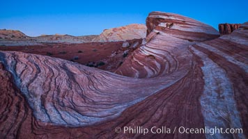 The Fire Wave at night, lit by the light of the moon, Valley of Fire State Park