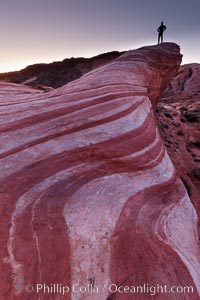 The Fire Wave, a beautiful sandstone formation exhibiting dramatic striations, striped layers in the geologic historical record, Valley of Fire State Park