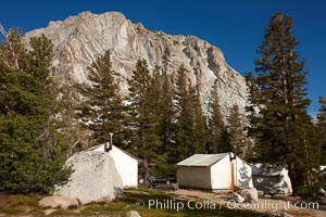 Fletcher Peak (11407') rises above Vogelsang High Sierra Camp, in Yosemite's high country, Yosemite National Park, California