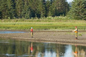 Fly fishing on Silver Salmon Creek, Lake Clark National Park, Alaska