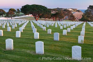 Fort Rosecrans National Cemetery. San Diego, California, USA, natural history stock photograph, photo id 26585