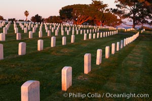 Fort Rosecrans National Cemetery. San Diego, California, USA, natural history stock photograph, photo id 26586