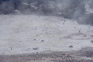 Fountain Paint Pot, a mud pot, boils and bubbles continuously.  It is composed of clay and fine silica.  Lower Geyser Basin, Yellowstone National Park, Wyoming