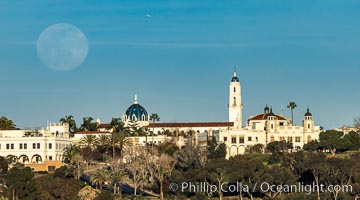 Full Moon Rising over University of San Diego