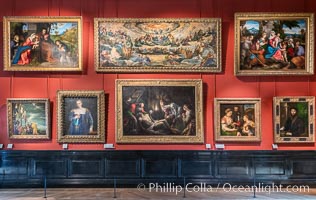 Gallery in the Musee du Louvre, Paris. France, natural history stock photograph, photo id 35610