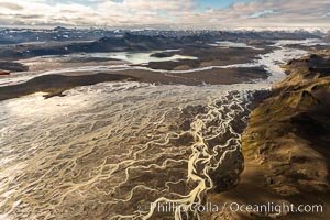 Glacial river, highlands of Southern Iceland