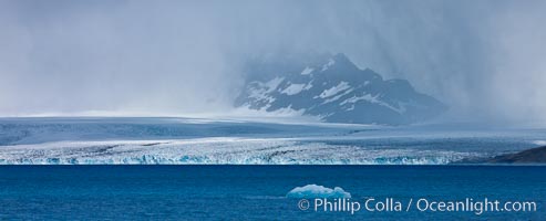 Glacier and iceberg, Cumberland Bay, near Grytviken.