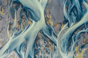 Glacier Runoff and Braided River, Southern Iceland