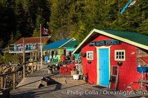 Gods Pocket Resort, on Hurst Island, part of Gods Pocket Provincial Park