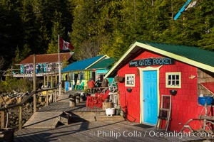 Gods Pocket Resort, on Hurst Island, part of Gods Pocket Provincial Park