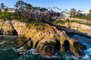 La Jolla Caves and Coastline, Goldfish Point, Aerial Photo