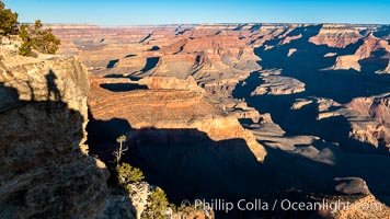 Grand Canyon at sunrise viewed from Yavapai Point on the south rim of Grand Canyon National Park