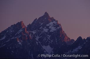 The Teton Range at sunrise, summer, Grand Teton National Park, Wyoming