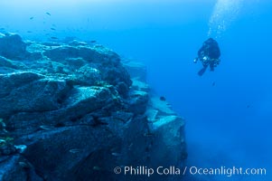 Granite structures form the underwater reef at Abalone Point, Guadalupe Island (Isla Guadalupe)