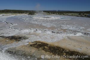 Great Fountain Geyser between eruptions. Lower Geyser Basin. Yellowstone National Park, Wyoming, USA, natural history stock photograph, photo id 07237