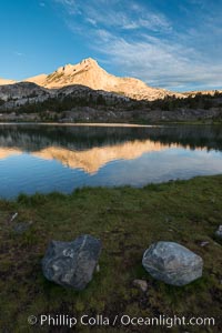 Greenstone Lake and North Peak, Hoover Wilderness, Sunrise, 20 Lakes Basin