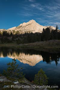 Greenstone Lake and North Peak, Hoover Wilderness, Sunrise, 20 Lakes Basin