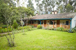 Hacienda Cusin, a 17th-century estate in the Ecuadorian Andes near Otavalo, San Pablo del Lago