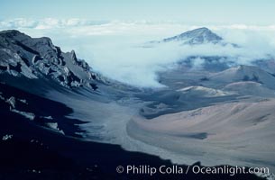 Haleakala volcano crater.