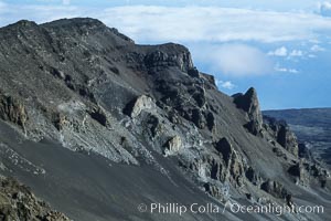 Haleakala Volcano crater slope.