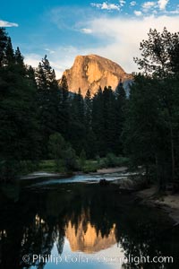 Half Dome reflected in the Merced River