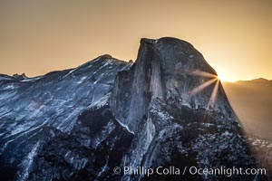 Half Dome at sunrise, viewed from Glacier Point, Yosemite National Park, California