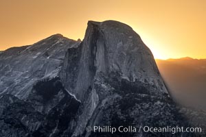 Half Dome at sunrise, viewed from Glacier Point, Yosemite National Park, California