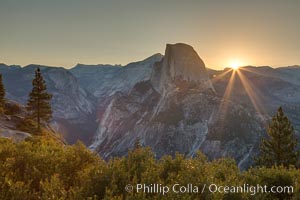 Half Dome at sunrise, viewed from Glacier Point, Yosemite National Park, California