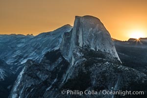 Half Dome at sunrise, viewed from Glacier Point, Yosemite National Park, California