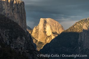 Half Dome at Sunset, Yosemite National Park. California, USA, natural history stock photograph, photo id 34545