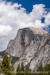 Half Dome, Yosemite National Park, Spring. California, USA, natural history stock photograph, photo id 09185