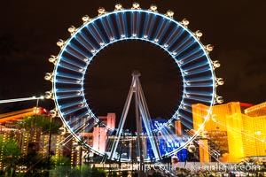 High Roller Ferris Wheel at Night, Las Vegas, Nevada. USA, natural history stock photograph, photo id 32655