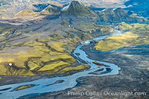Highlands of Southern Iceland, Aerial View